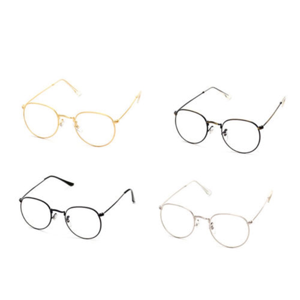 Kính mát gọng kim loại kiểu tròn phong cách vintage thời trang cho nữ