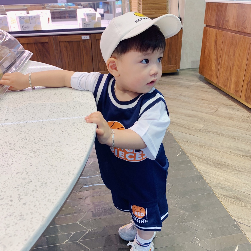 Bộ thể thao Filling cho bé trai bé gái phong cách bóng rổ 2 màu B71-21210