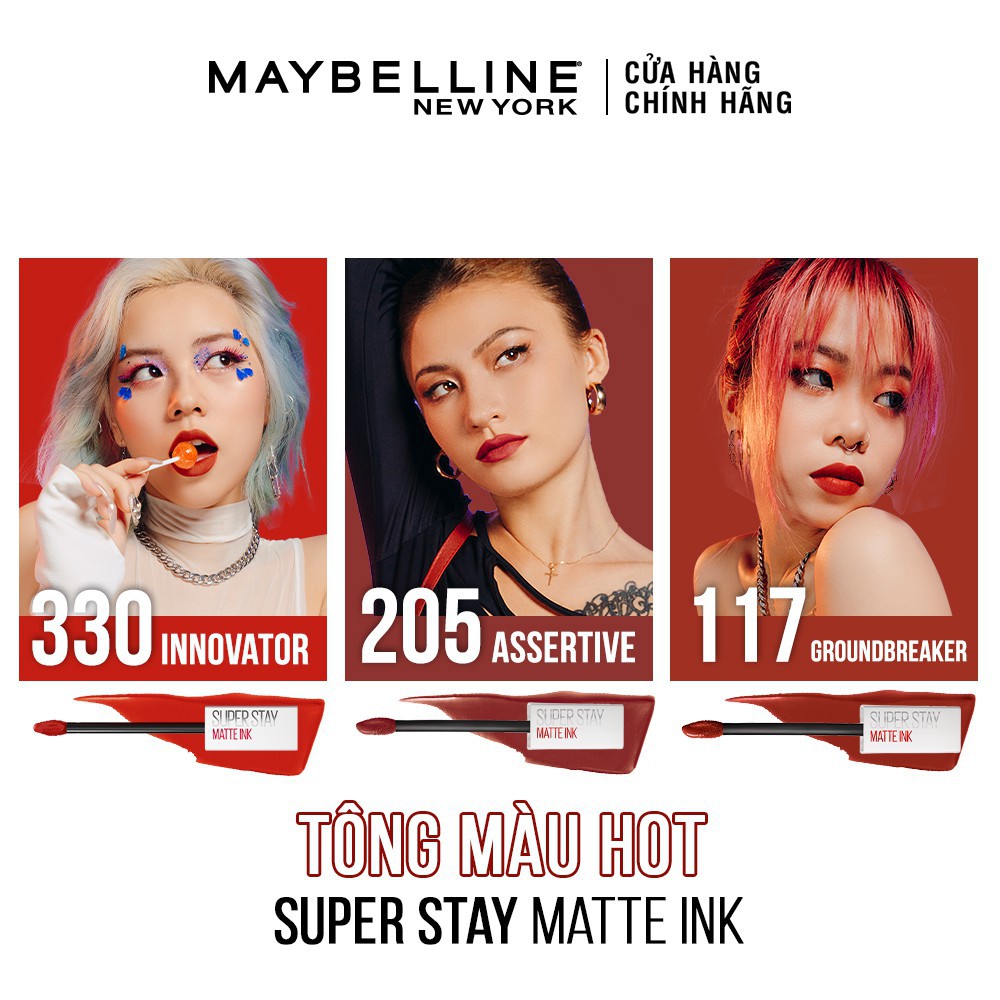 Son Kem Lì 16h Lâu Trôi Maybelline New York Super Stay Matte Ink City Edition Lipstick 5ml