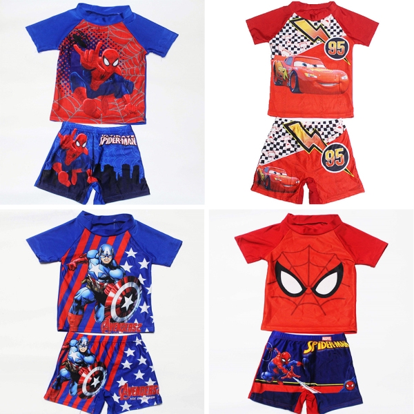 Bộ áo + quần bơi in hoạt hình cho bé trai