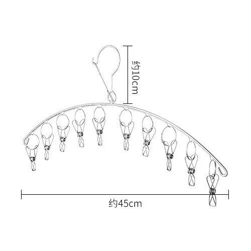 Móc phơi treo đồ inox chống rơi  treo đồ nhà tắm, treo tất vớ đồ lót