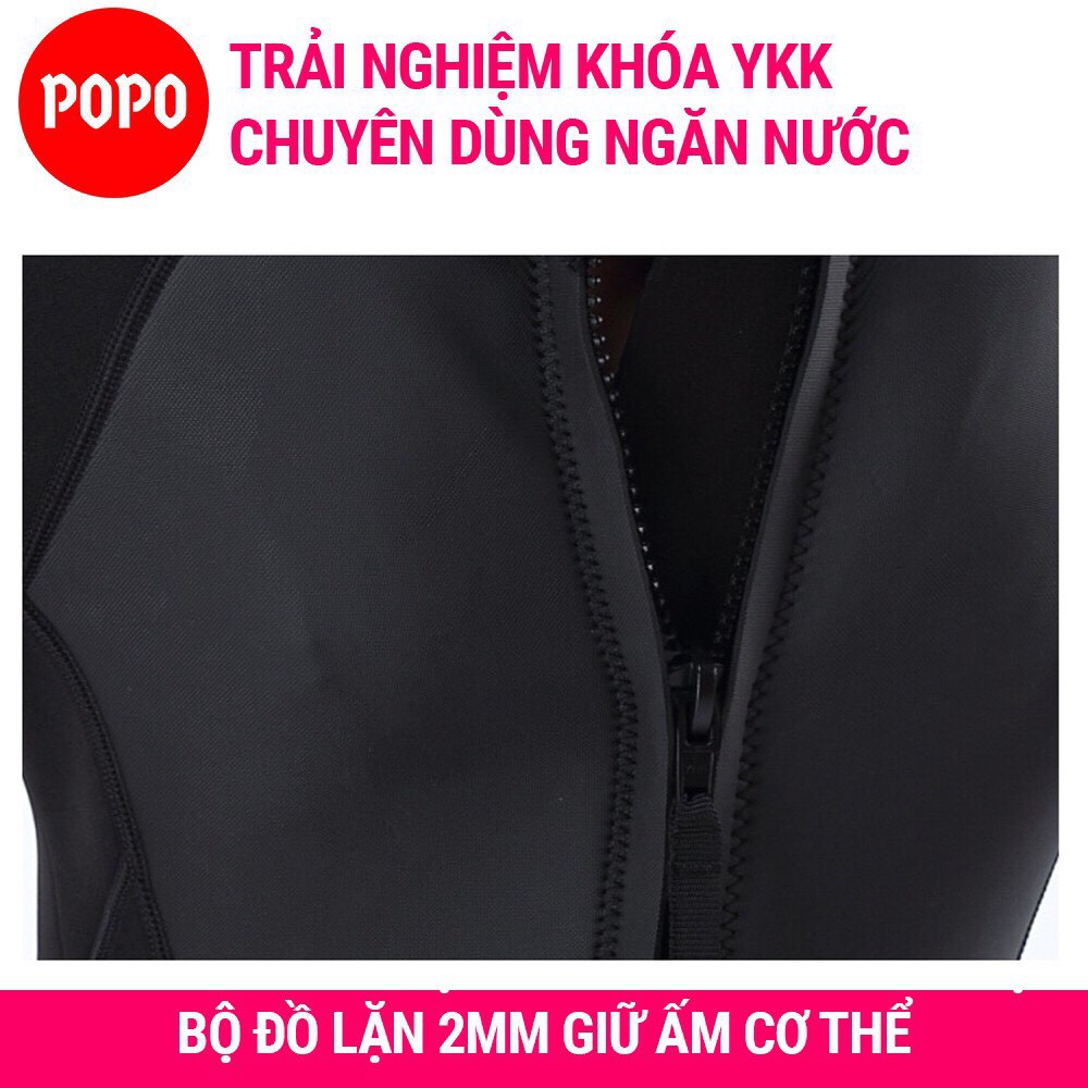 Bộ đồ lặn biển liền thân cho nam dày 2mm POPO quần áo lặn biển giữ ấm cơ thể SPORTY