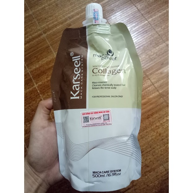 Ủ tóc COLLAGENKARSEELL phục hồi tóc hư tổn 500ml