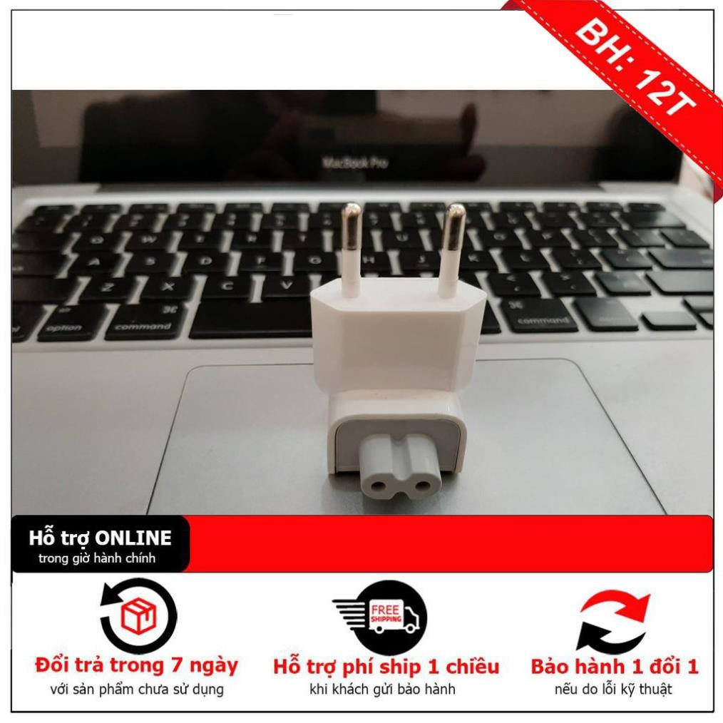 [BH12TH] Đầu chuyển 2 chấu cho củ sạc ( cốc sạc ) IPAD MACBOOK IPHONE chân tròn - Chuẩn chân cắm Châu Âu  UK