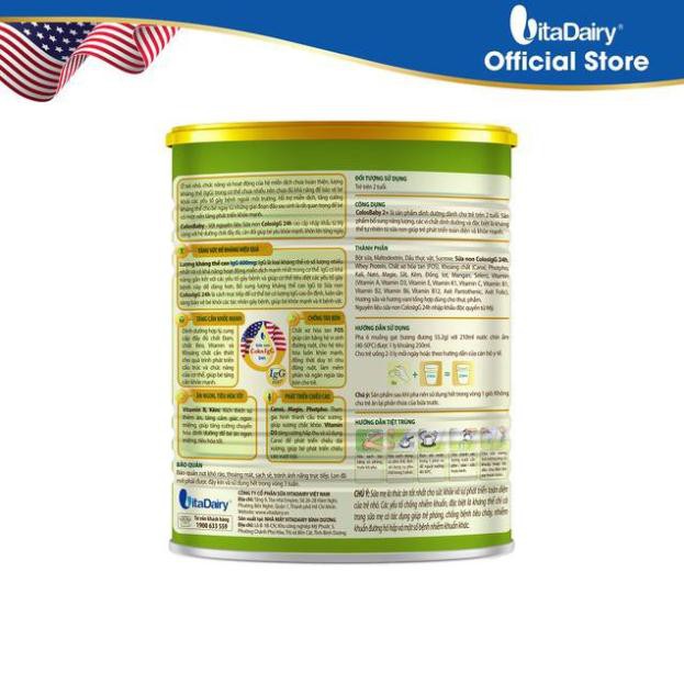 Sữa non Vitadairy Colosbaby 600 IgG I+ 800Gr/hộp