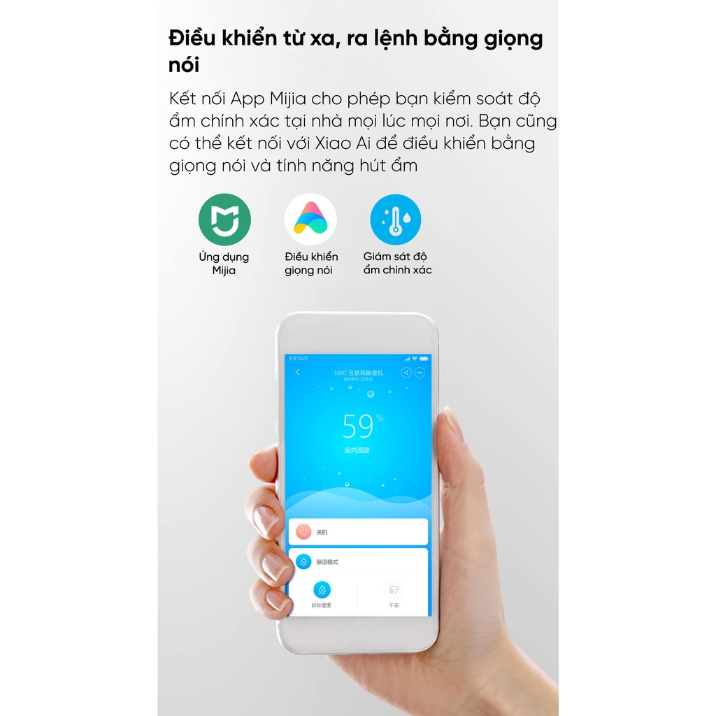 Máy hút ẩm thông minh NEW WIDETECH 12L - WDH312ENW1