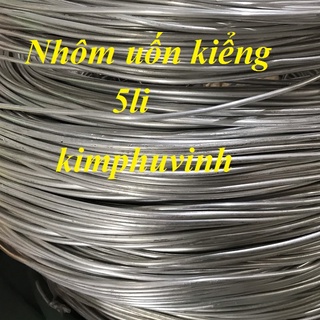 0.5kg dây nhôm 5mm - dây uốn kiểng - dây nhôm uốn kiểng 5li
