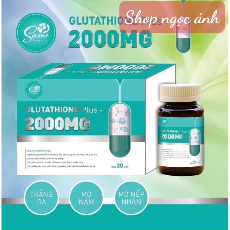 ( Chính Hãng ) Viên glutathione 2000mg, viên uống trắng da mờ nám