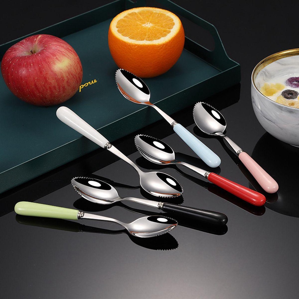 YIYU Muỗng Múc Trái Cây Đa Năng Với Tay Cầm Bằng Gốm Nhiều Màu Sắc