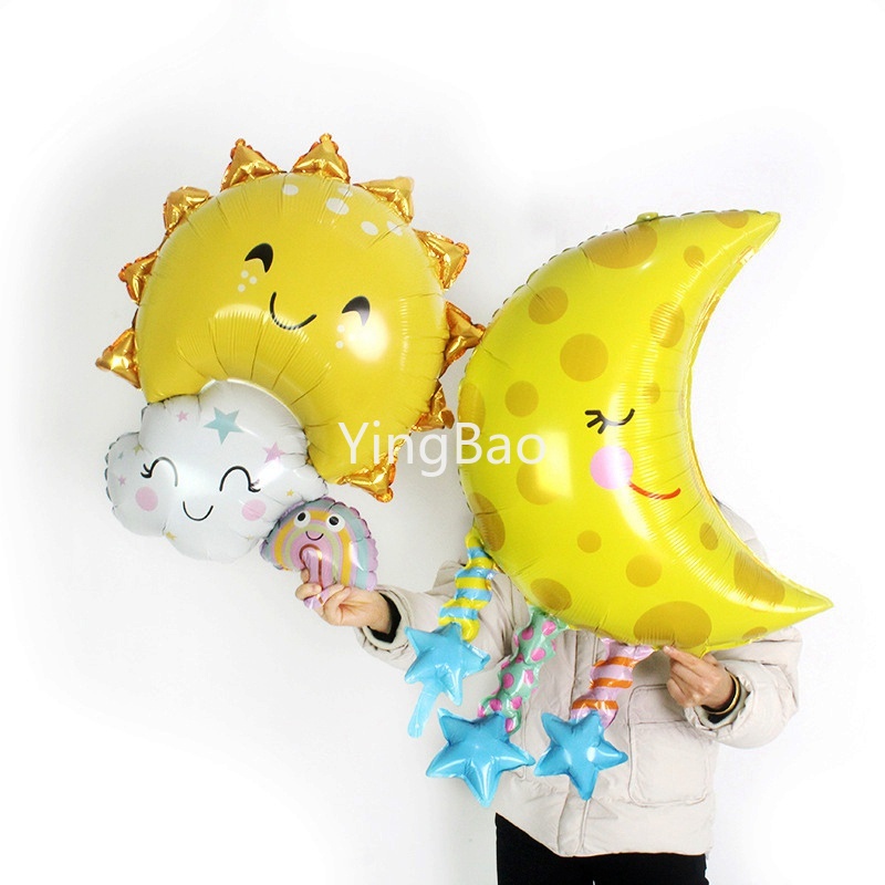 Bong Bóng Phôi Nhôm Tua Rua Màu Cầu Vồng Độc Đáo Dùng Trang Trí Tiệc