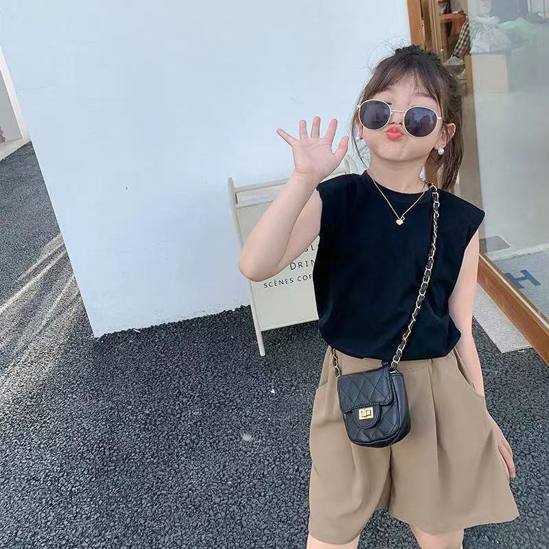 Set Đồ Thể Thao Hai Mảnh Mùa Hè Phong Cách Hàn Quốc Cho Bé Gái 8 Tuổi