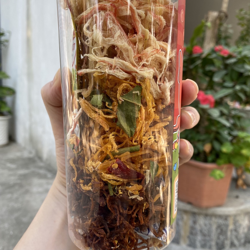 Khô gà mix Khô mực, heo Tiểu Dần, 3 vị trong 1 hộp hũ lớn 280g, đồ ăn vặt vừa ngon vừa rẻ | BigBuy360 - bigbuy360.vn