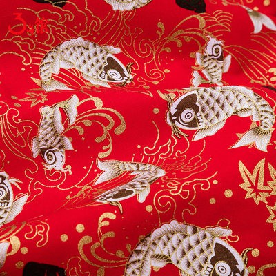 Vải dập nóng phong cách Nhật Bản vải in hoa Cotton tự làm Trung Quốc Phong cách Trung Quốc vải cotton