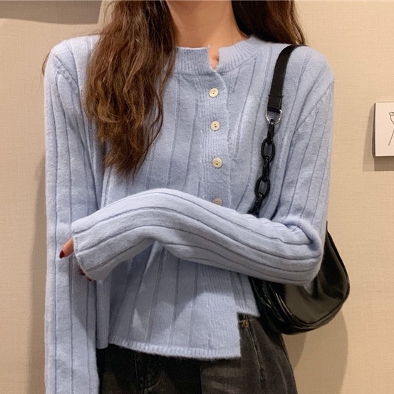 Áo cardigan dệt kim ZHELIHANGFEI tay dài thiết kế độc đáo thời trang cho nữ