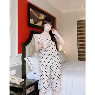 [3 size 46-70KG] Đồ bộ LỤA LỬNG MẪU MỚI CHẤM BI MỀM MÁT DỄ THƯƠNG thời trang
