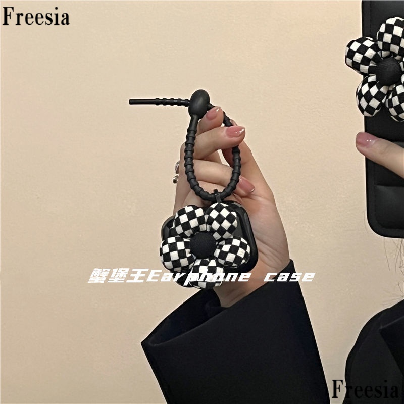 Vỏ Bảo Vệ Hộp Sạc Tai Nghe Bluetooth Không Dây airpods pro / 2 / 2 P4E6 Họa Tiết Bảng Vẽ Màu Trắng Đen