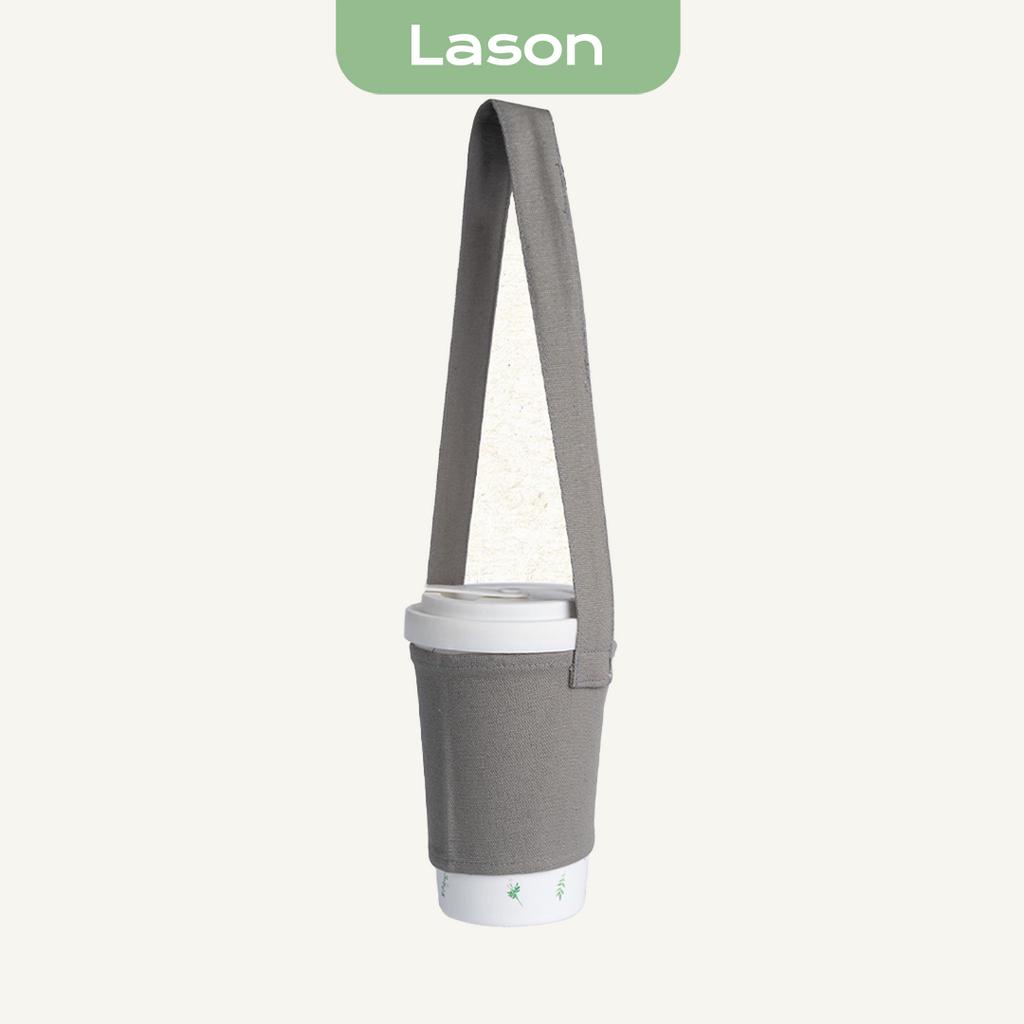 Túi vải treo cốc nước màu trơn Lason TBC00321
