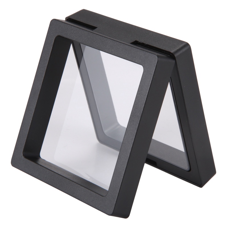Bộ 30 Khung Trưng Bày Đồng Xu 3D Màu Đen Kèm Giá Đỡ Chuyên Dụng Cho Tiền Xu AA Medallions