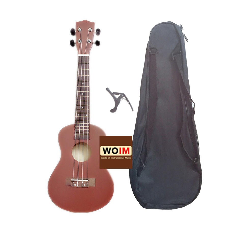 Đàn Ukulele Concert Woim 33A19 Size 23 Tặng Kèm Capo Và Bao Vải