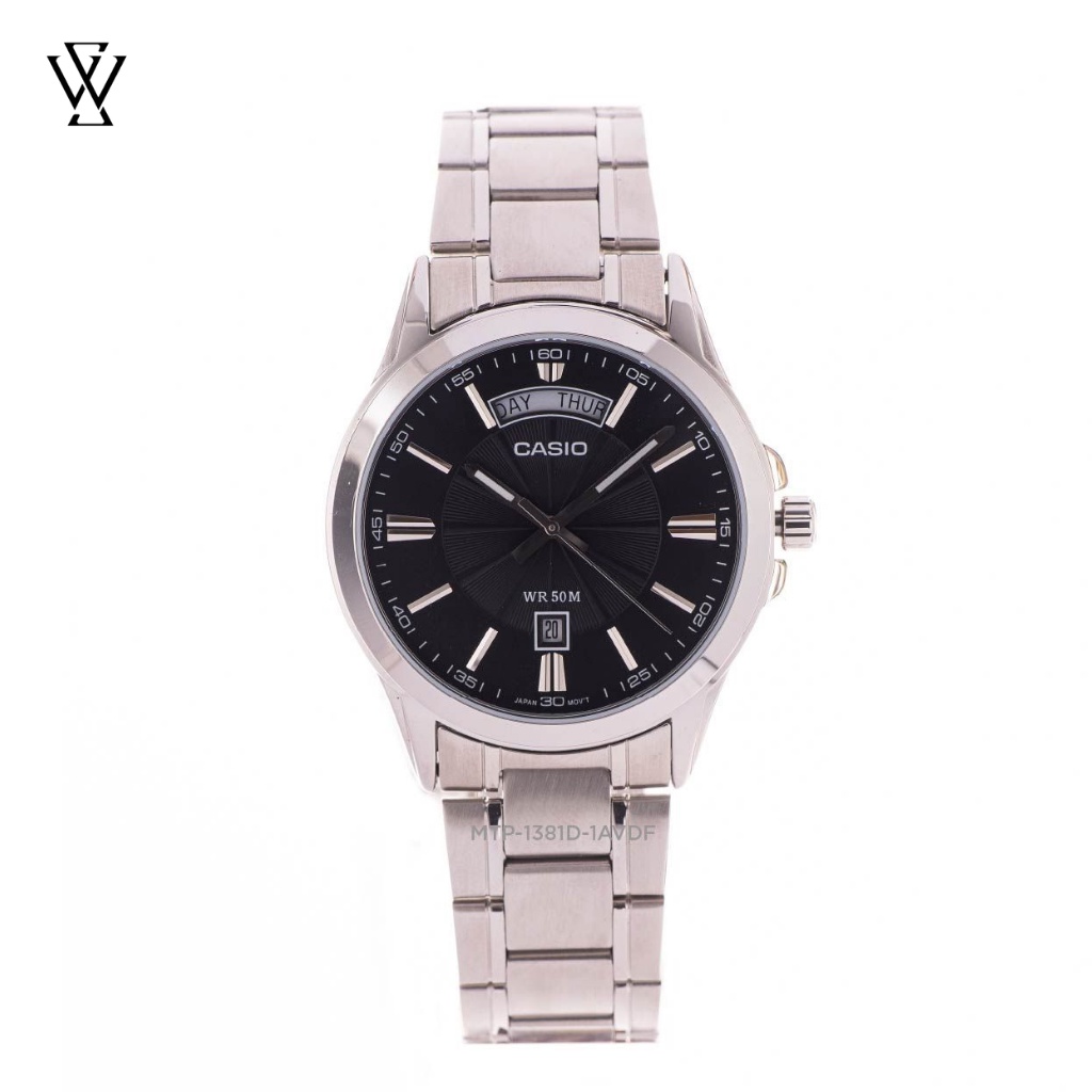 Đồng Hồ Quartz Nam Casio WATCHSTORE MTP-1381D-1AVDF Thiết Kế Kính Khoáng 40mm, Dây Kim Loại, Vỏ Thép Không Gỉ