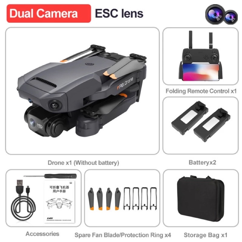 Flycam P8 - thiết kế giống mavic 3