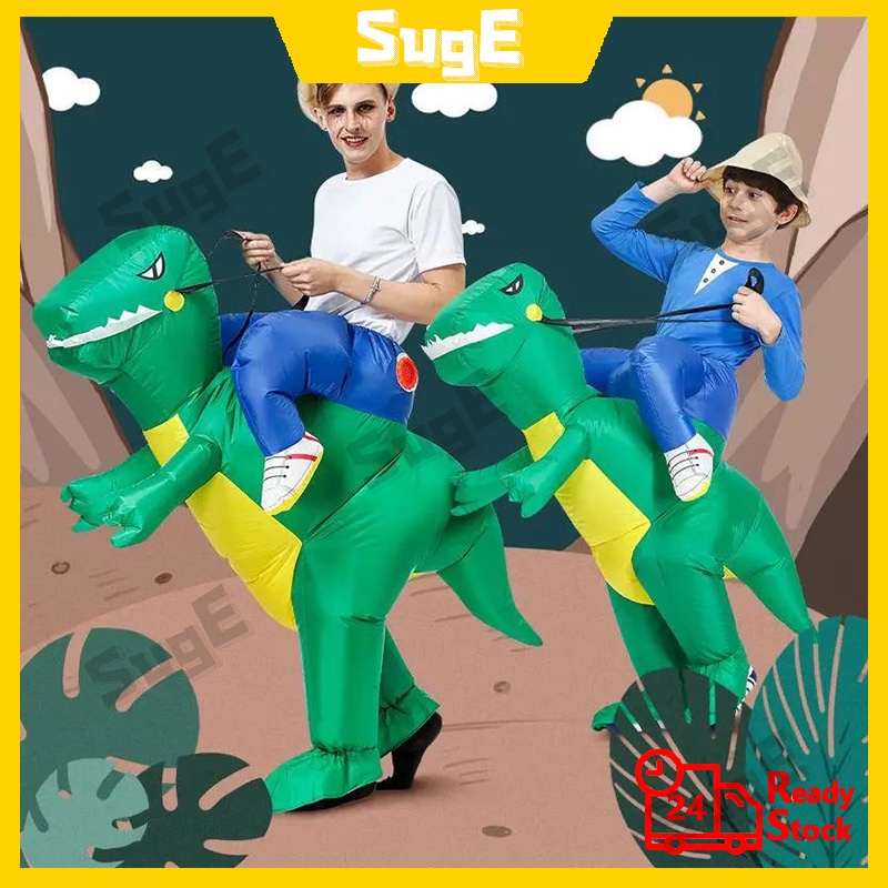 【XinP】Bộ Đồ Hóa Trang Khủng Long T-Rex Bơm Hơi Độc Đáo Vui Nhộn Cho Bé