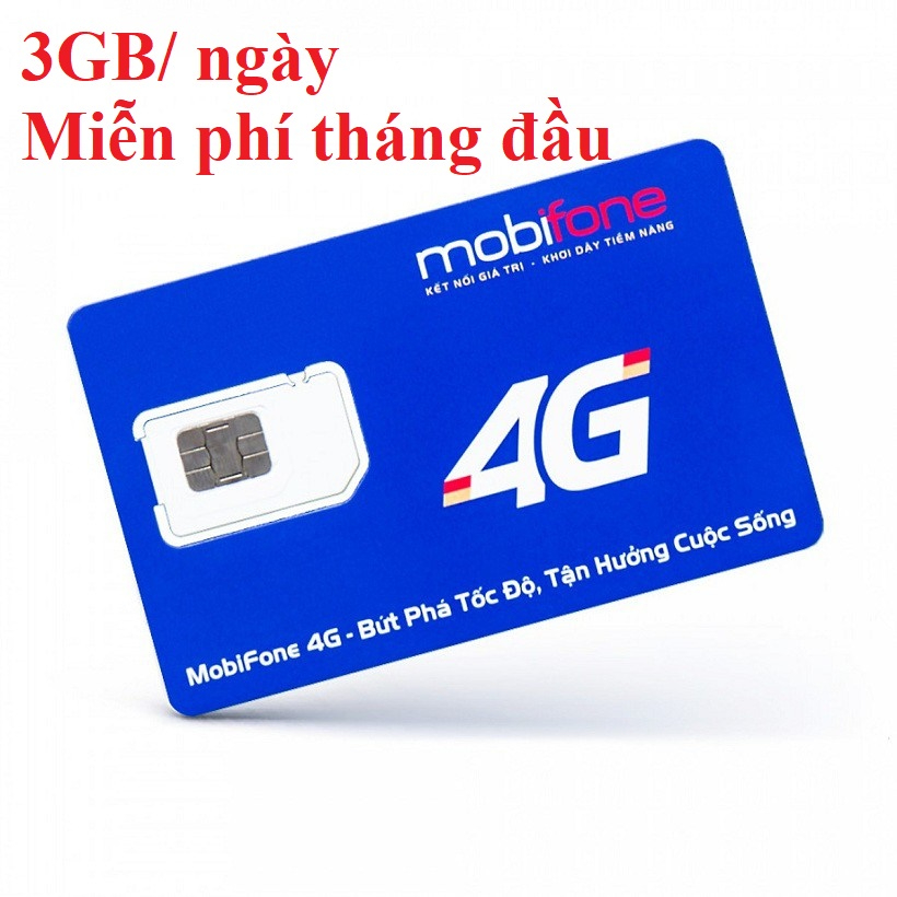 Sim Local 4G mạng Mobifone gói 3GB/ngày (90GB/tháng)
