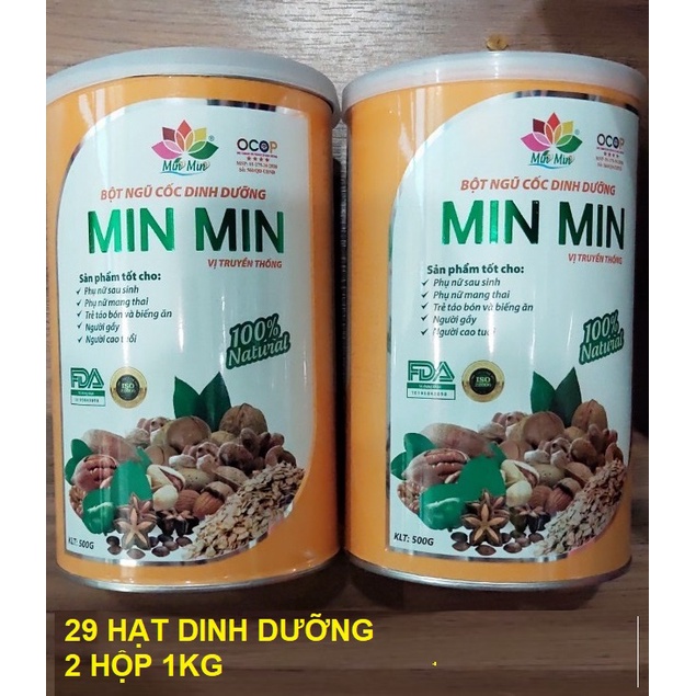 [date mới] Ngũ Cốc Lợi sữa và Dinh Dưỡng Min Min loại 29 hạt và 30 hạt + GRANOLA (hàng chính hãng)