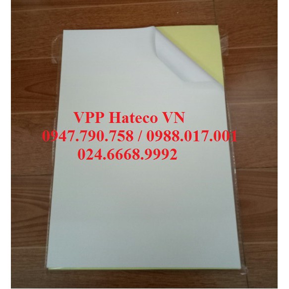 Giấy Đề can/ Decal bóng A4 đế vàng, tập 100 tờ - giấy decal thái - giấy decan - DCV