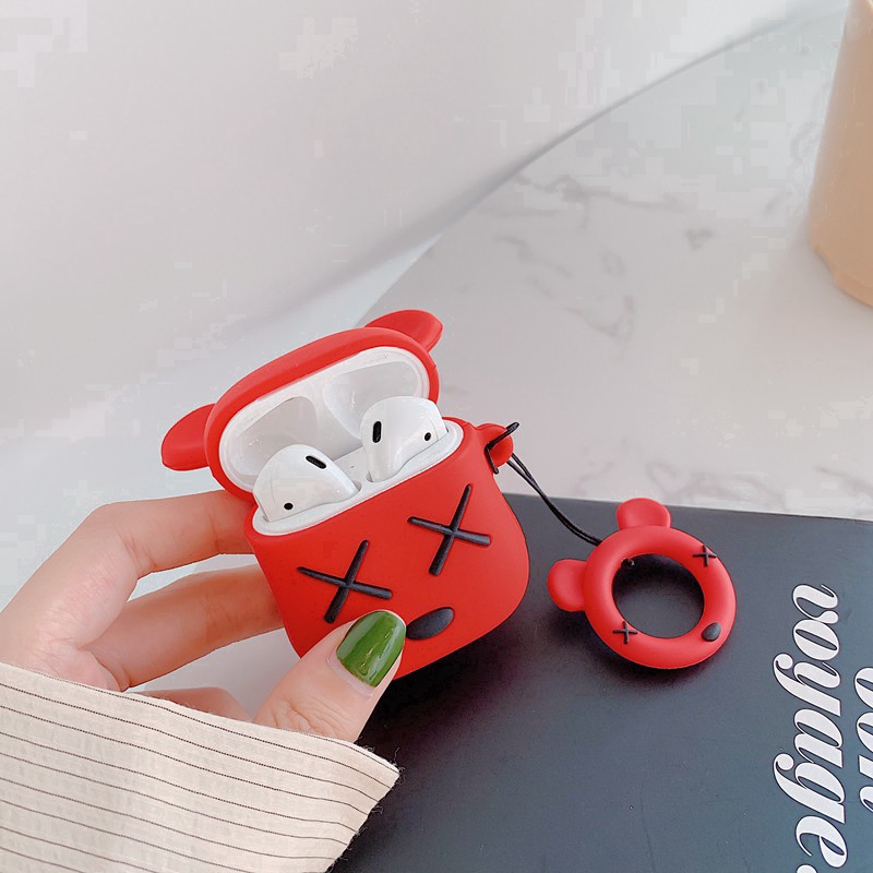 Ốp Bảo Vệ Hộp Đựng Tai Nghe Airpods 12 / 2 Hình Gấu Hoạt Hình Xinh Xắn