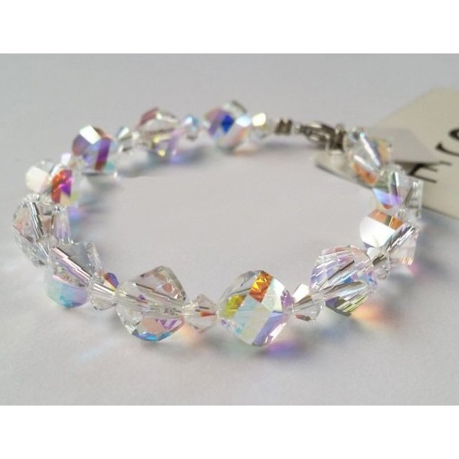 Vòng tay pha lê Swarovski cắt kim cương lấp lánh