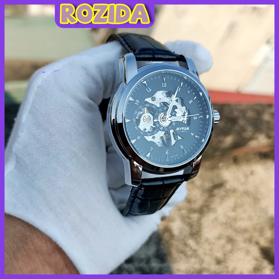 Đồng hồ cơ nam đẹp chính hãng dây da thời trang cao cấp chống nước ROZIDA DH08 | BigBuy360 - bigbuy360.vn