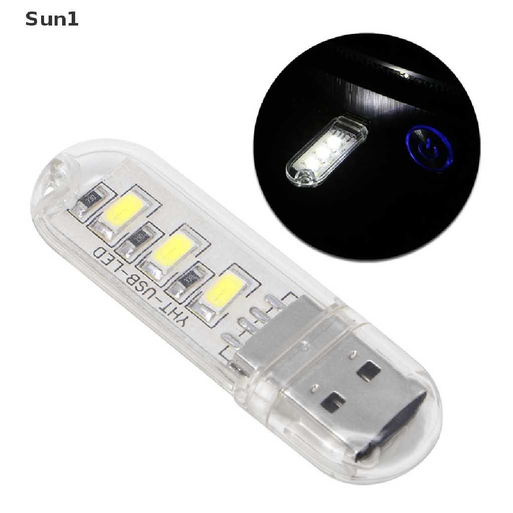 Đèn led mini 3 bóng sạc usb tiện lợi cho cắm trại ngoài trời