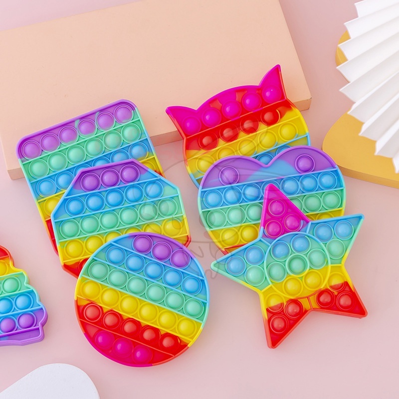 Random POP IT Giá Rẻ Nhất Fidget Bubble Sensory Toy Tiktok Móc Khóa Đồ Chơi Bấm Nút Giúp Giảm Căng Thẳng Hiệu Quả