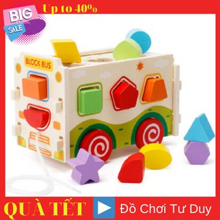Xe đồ chơi gỗ lắp ráp thả hình cho bé