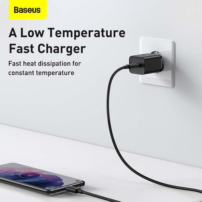 Củ sạc siêu nhanh Samsung 25W thương hiệu Baseus (CJG25), Sạc nhanh Samsung A23 A33 A34 A53 A54 M53 A73 S21 S22 S23