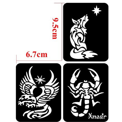 Khuôn vẽ hình xăm tattoo , hình xăm giả, henna nghệ thuật