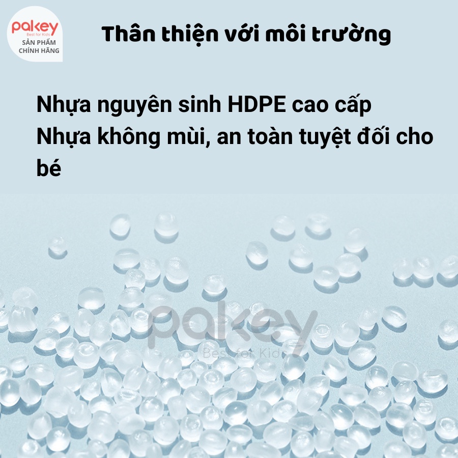 Kệ sách nhựa cho bé Pakey hình Hươu cao cổ kèm 2 khay đựng đồ chơi, giá sách cho bé nhựa nguyên sinh HDPE cao cấp
