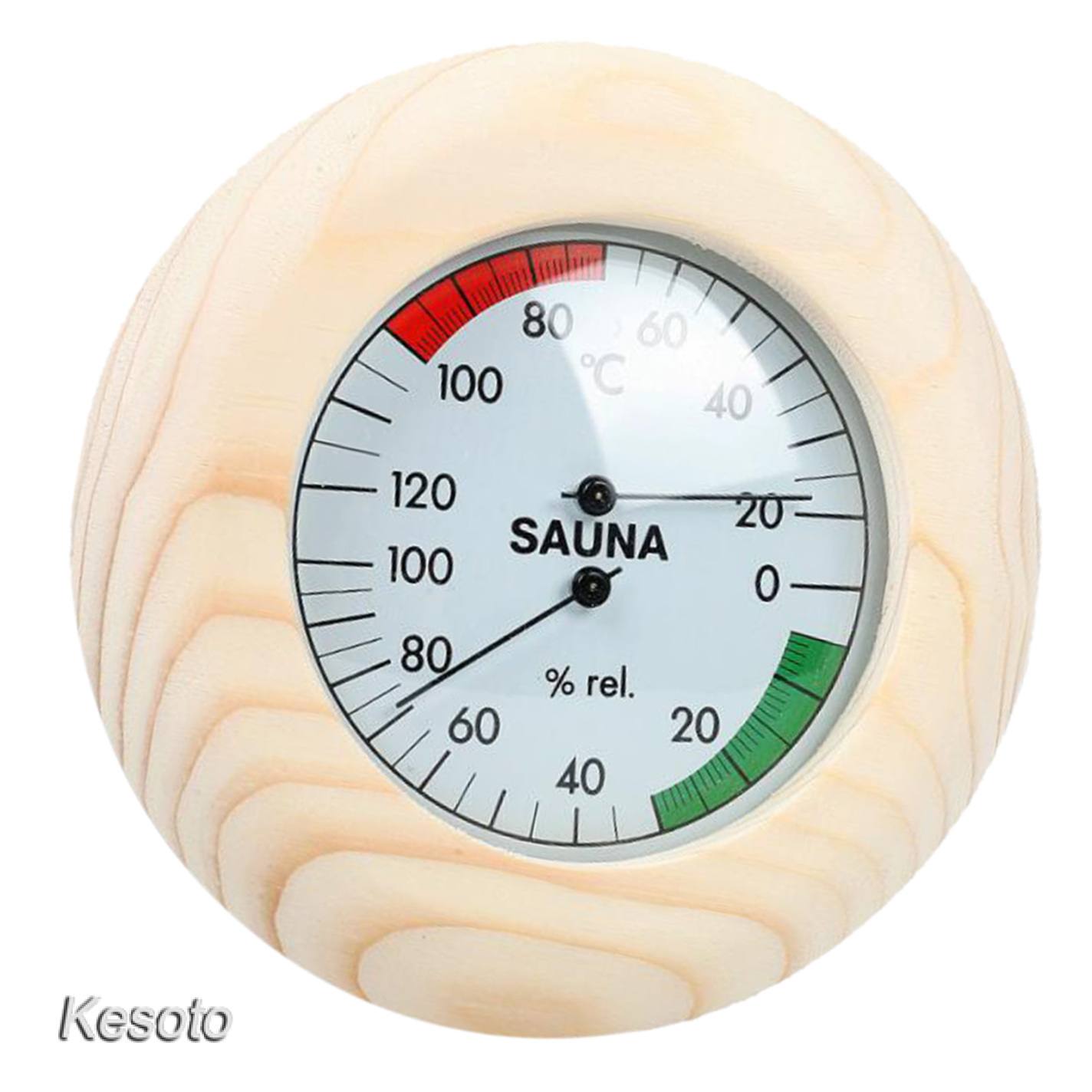 [KESOTO]Digital Sauna Wooden Hygrothermograph Thermometer & Hygrometer fpr Sauna Room