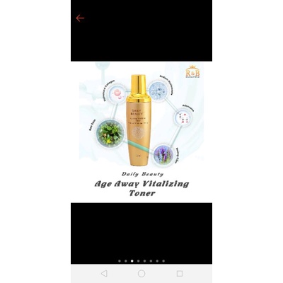 Nước hoa hồng Daily Beauty Age Away Vitalizing Toner  120ml cân bằng độ pH, chống nhăn, sáng da | BigBuy360 - bigbuy360.vn