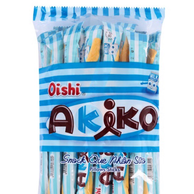 Bánh Snack Que Nhân Sữa Akiko Oishi Gói 160G