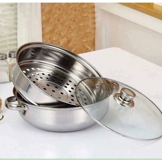 Bộ xửng hấp 2 tầng inox đa năng