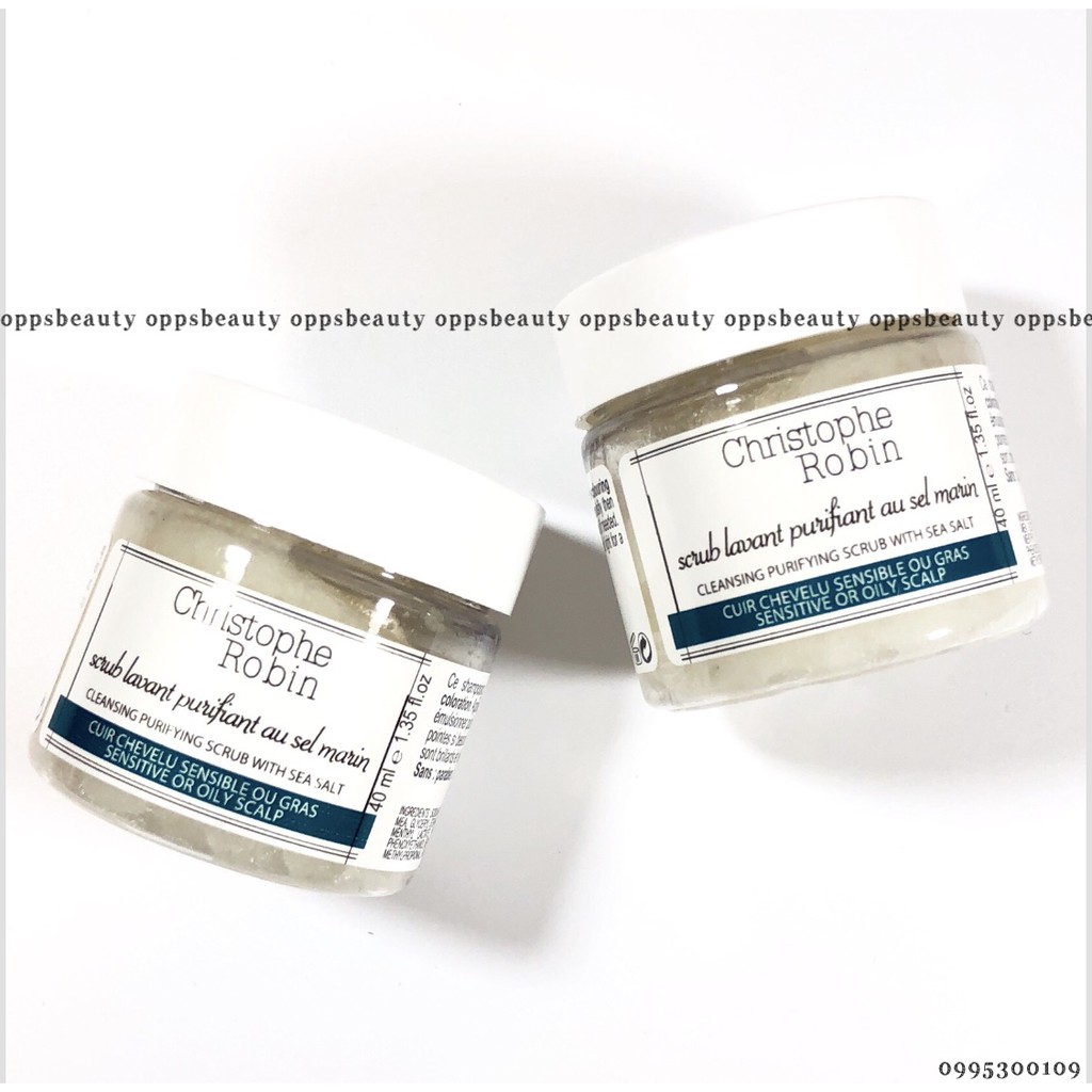 Tẩy da chết cho da đầu làm phồng tóc CHRISTOPHE ROBIN Volume Shampoo Paste  Rassoul Clay Rose Extract