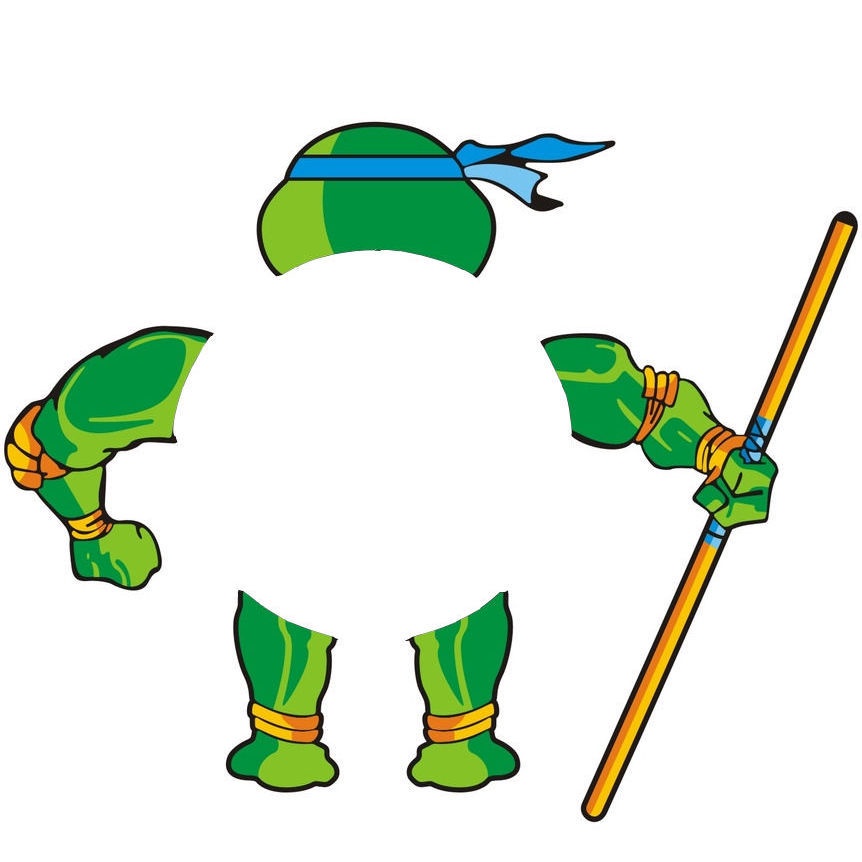 Miếng Dán logo Ninja Rùa Hoạt Hình Trang Trí Ô Tô