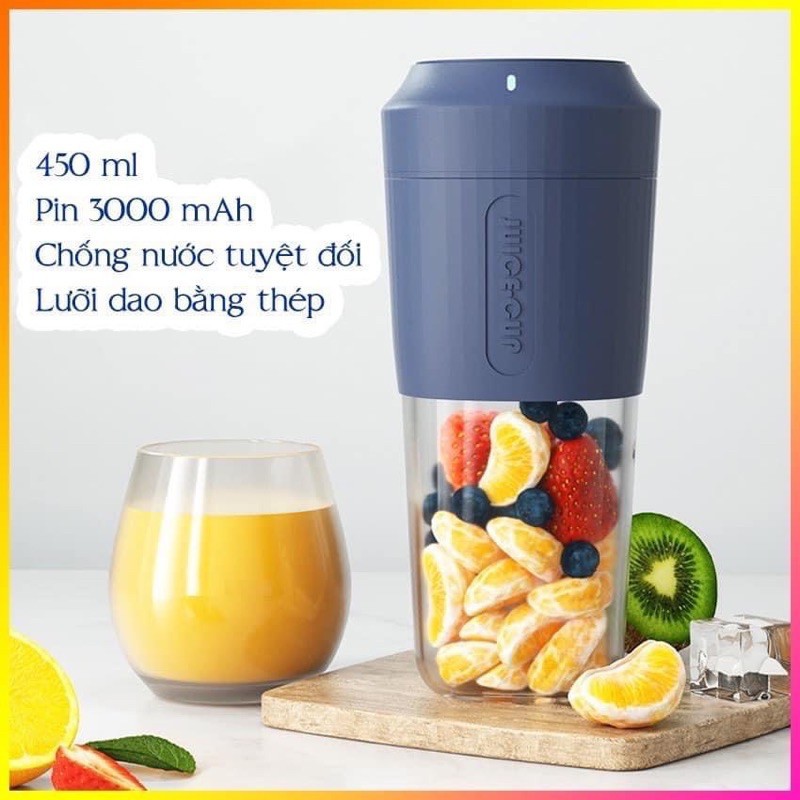 Máy xay sinh tố cầm tay/ Máy xay đa năng Juice Cup JC01 dung tích 350ml pin 3000maH