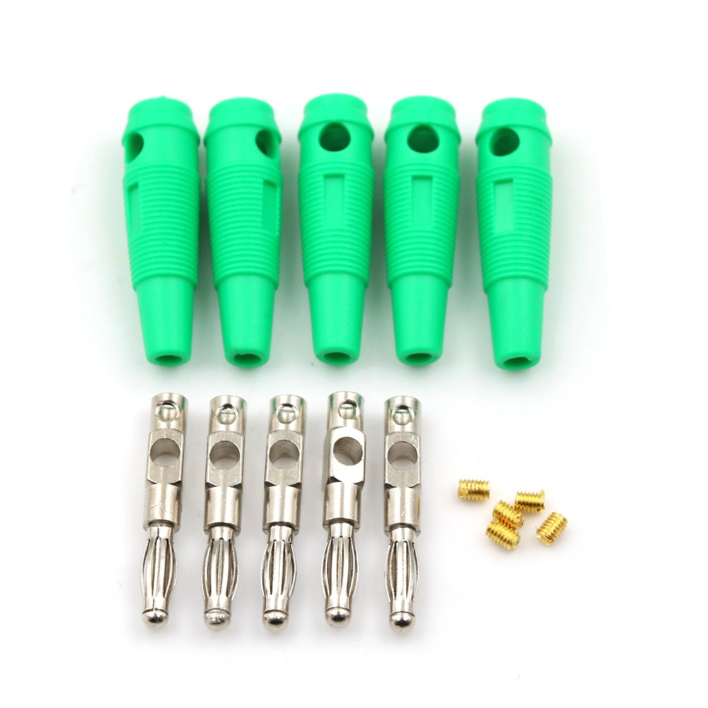 Set 5 Đầu Cắm Bắp Chuối Mạ Vàng 4mm Chuyên Dụng