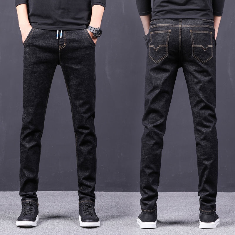 Quần Jean Baggy Lưng Thun Rút Dây Mùa Hè Trẻ Trung Cho Nam