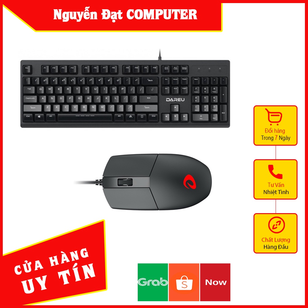 Bộ Bàn phím DAREU giá rẻ LK135,Chuột DAREU LM130 chính hãng - Bảo hành 12 tháng
