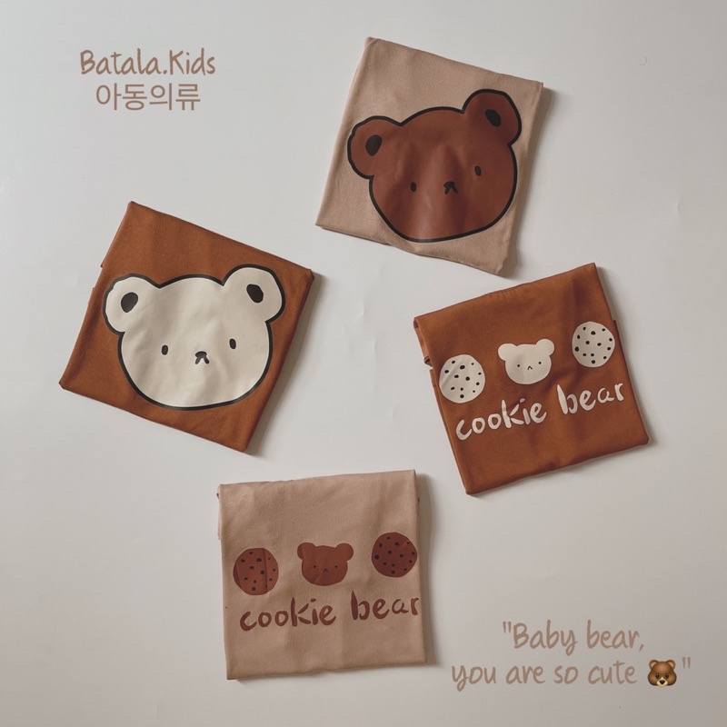 Áo phông trẻ em BATALA KIDS áo thun cho bé trai bé gái 100% cotton kiểu dáng thụng Hàn Quốc từ 1-7 tuổi GTN2M