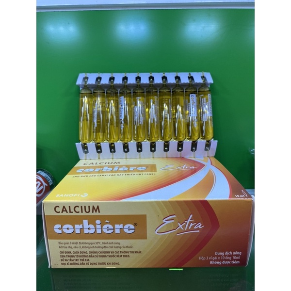 Calcium Corbiere Extra mới  hộp 30 ống * 10ml hoặc 5ml